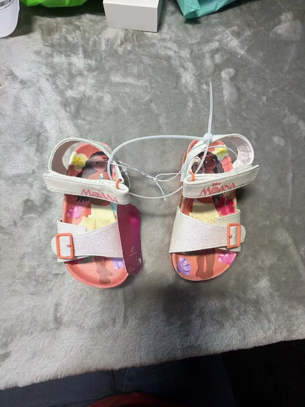 Geox x Disney Princess Moana Girls Pearly White Sandals